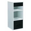 3700339876464-Classeur mélaminé monobloc - 1 tiroir dossiers suspendus + 1 tiroirs papeterie + 2 niches - H101 x L42 x P44 cm-P_79376666_1-0