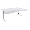 Burocean Idra - Tafel - rechthoekig gebogen (rechts) - parelwit