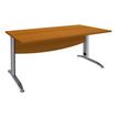 2012348122878-Bureau droit IDRA - L160 cm - Pieds alu - plateau imitation Merisier-P_79377009_1-0