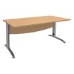 2012348122892-Bureau droit IDRA - L160 cm - Pieds alu - Plateau imitation Hêtre-P_79377011_1-0