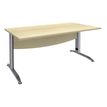2012348123226-Bureau droit IDRA - L120 cm - Pieds alu - plateau imitation Erable-P_79377044_1-0