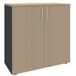 2012348123356-Armoire mi-haute IDRA/DUAL -  L80 x H102 x P47 - 2 portes - 2 tablettes métal DS - Corps anthracite - -P_79377057_1-0