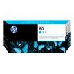 HP 80 - 17 ml - cyaan - printkop met reiniger - voor DesignJet 1050c, 1050c plus, 1055cm, 1055cm plus