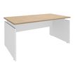 3253310147447-Bureau INEO JET UP Bureau Vallée - Réglable en hauteur - L160 x H74/78/82 x P80 cm - Pieds blanc - plateau imitation ch-P_79395859_1-0
