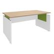 3253310147454-Bureau INEO JET UP Bureau Vallée - Réglable en hauteur - L160 x H74/78/82 x P80 cm - Pieds blanc - plateau imitation c-P_79395860_1-0