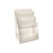 Exacompta Presentation - Literatuurhouder - bureaublad - 3 compartimenten - voor A4 - transparant