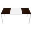 Paperflow easyDesk - Tafel - rechthoekig - wit, wenge