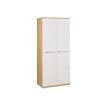 3483600165589-Armoire haute SLIVER - L80 x H188 x P45 - 2 portes - Chêne fil et blanc-P_79397489_1-0