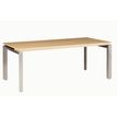 3483600174611-Bureau bois SLIVER - 190 cm - Pieds métal - Chêne fil et blanc-P_79397491_2-1