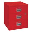 MT Economic - Voetsteun - mobiel - 3 lades - metaal - rood