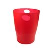Exacompta ECOBIN Classic - Afvalbak - 15 l - hendels - polypropyleen (PP) - transparent carmine red