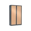 Pierre Henry GENERIC - Keukenkast - 4 planken - 2 deuren - staal, polyvinylchloride (PVC) - beuken, antraciet