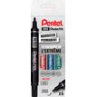 Pentel N50 - Marker - permanent - zwart, rood, blauw, groen - 4.3 mm - pak van 4