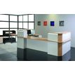3253310151222-Banque d'accueil LUMINA - sans réhausse - L160 x H75 x P80 cm - Finition chêne clair/blan-P_79408751_2-1