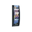 Paperflow MURAL QUICK FIT - Literatuurhouder - te bevestigen aan wand - 4 compartimenten - voor A5 - grijs, transparant
