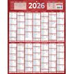 CBG Bleu & rouge 229 - Bankkalender - wandmontage - December 2019-January 2021 - 14 maanden per pagina - 550 x 430 mm - met datum