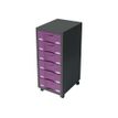 3219090959670-Desserte de rangement - 6 tiroirs - anthracite/prune-P_79411760_2-0