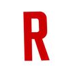 PICKUP LETTERING MONO Nobel - Zelfklevend etiket - voorgedrukt: R - glanzend rood