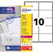 Avery - Wit - 99.1 x 57 mm 1000 etiket(ten) (100 vel(len) x 10) adresetiketten