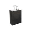 Logistipack - Geschenktasje - uitbreidbaar - 23 cm x 12 cm x 30 cm - zwart - pak van 50