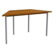 3253310154780-Table de réunion Trapèze - 140 x 70 cm - Pieds aluminium - imitation Merisier-P_79419846_1-0