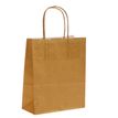 Gimex - Geschenktasje - uitbreidbaar - 23 cm x 12 cm x 30 cm - goud - pak van 50