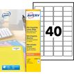 Avery Mini Laser - Permanente kleeflaag - wit - 25.4 x 45.7 mm 1000 rol(len) (25 vel(len) x 40) etiketten retouradres