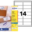 Avery J8163 - Wit - 38.1 x 99.1 mm 210 stuks (15 vel(len) x 14) adresetiketten
