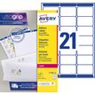 Avery - Wit - 38.1 x 63.5 mm 315 etiket(ten) (15 vel(len) x 21) adresetiketten