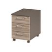 Gautier office JAZZ+ - Voetsteun - mobiel - 3 lades - onderdeelplank - eiken