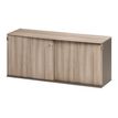 3483600784247-Crédence JAZZ+ - L160 x H74 x P48 - 2 portes coulissantes - Chêne gris-P_79426225_1-0
