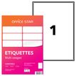 Office Star - Wit - 199.6 x 289.1 mm 100 etiket(ten) (100 vel(len) x 1) etiketten