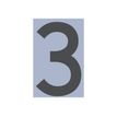 PICKUP Home 3D Rio - Teken - number - 100 mm (height) - voor bevestiging op oppervlak - zelfklevend - grijs