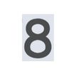 PICKUP Home 3D Rio - Teken - number - 60 mm (hight) - voor bevestiging op oppervlak - zelfklevend - grijs