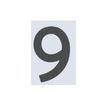 PICKUP Home 3D Rio - Teken - number - 60 mm (hight) - voor bevestiging op oppervlak - zelfklevend - grijs
