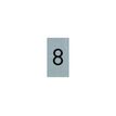 PICKUP Alulook - Teken - number - 44 x 60 mm - bevestigd aan deur - zelfklevend