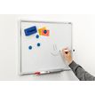 DAHLE - Tableau blanc laqué 90 x 120 cm - magnétique - cadre alu renforcé