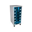 3219090959717-Module de rangement à roulettes 6 tiroirs - anthracite/bleu-P_79431125_1-0