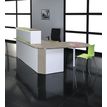 3253310161269-Banque d'accueil LUMINA - sans réhausse - L140 x H75 x P80 cm - Finition chêne gris/blanc-P_79432142_2-1