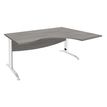 Burocean Idra - Tafel - rechthoekig gebogen (rechts) - grijs eiken
