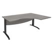Burocean Idra - Tafel - rechthoekig gebogen (rechts) - grijs eiken