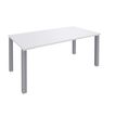 Burocean - Bureau - rechthoekig - parelwit - aluminium basis
