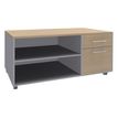 Burocean - Storage unit - 2 lades - licht eiken, aluminium