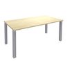 Burocean - Bureau - rechthoekig - esdoornbruin - aluminium basis