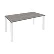 Burocean - Bureau - rechthoekig - grijs eiken - wit basis