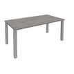 Burocean - Bureau - rechthoekig - grijs eiken - aluminium basis