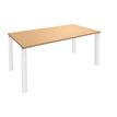 Burocean Exprim - Bureau - rechthoekig - beuken - wit basis