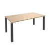 Burocean - Bureau - rechthoekig - licht eiken - koolstof basis