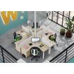 3253310164109-Bureau compact EXPRIM - L160 cm - Retour droite - Plateau Blanc perle - Pieds alu (Pieds de renfort obligato-P_79432291_3-1