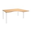 Burocean Exprim - Bureau - rechterhoek - beuken - wit basis